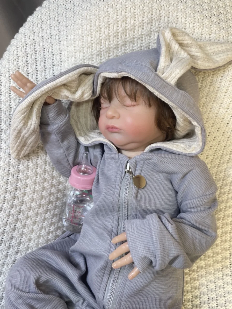 

52CM Lifelike Finished Reborn Baby Doll Laura Already Painted Handmade Implanted Hair Toy Dolls for Girls Birthday Gift