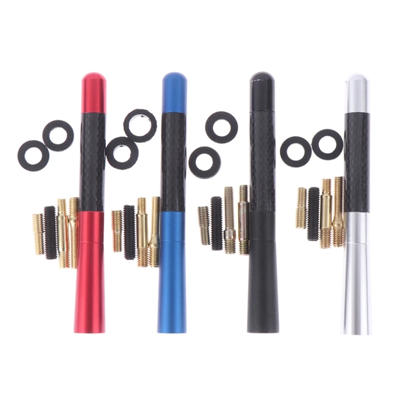 

120mm Length Universal Car Radio Flexible Anti Noise Aerial Antenna Vehicle Roof Short Rod Radio Aluminum Alloy for R56 J60F