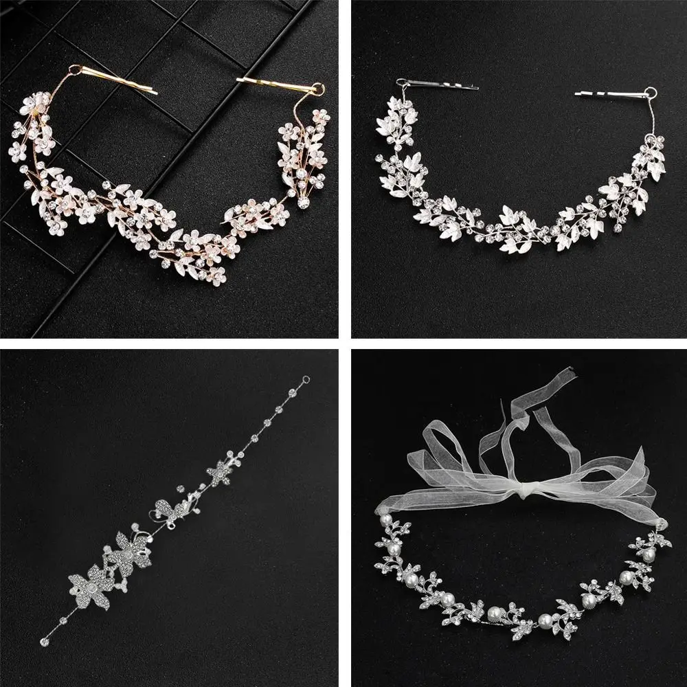 

Flower Headdress Women Headpiece Bridal Flower Hairband Hair Jewelry Rhinestone Flower Headband Bridal Headband