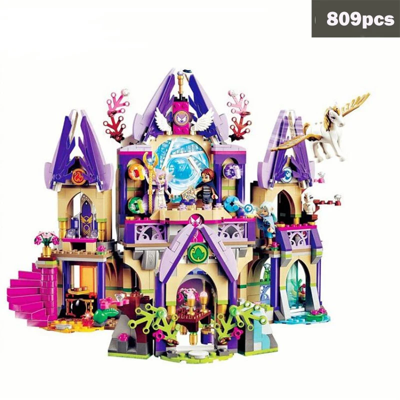 

Elves Dragon Mysterious Sky Castle Compatible with Skyra Model Building Blocks DIY Educational Toys for Children Gift