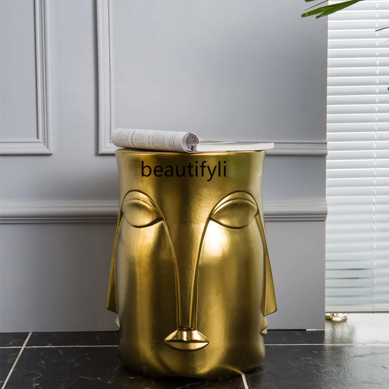 

yj Modern Design American Face Ceramic Drum Chair Homestay Hotel Decoration Stool Corner Table Side Table