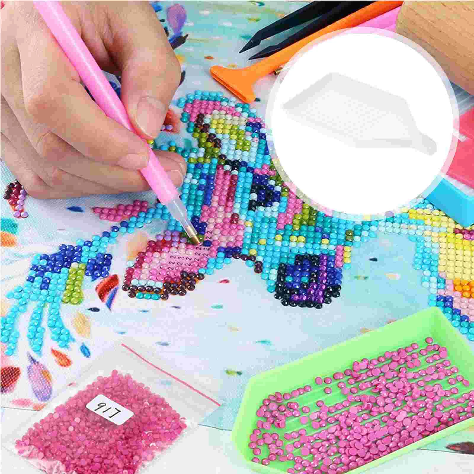 

Tray Diamond Sorting Tool Bead Cross Plate Nail Triangle Organizer Trays Painting Beads Rhinestone Mixing Storage Tools Plates