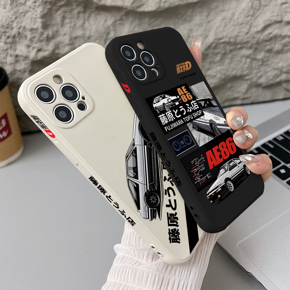 Initial D AE86 Phone Case for Vivo V30 V30e V29 V25 V21 Y50 Y36 Y35 Y28 Y22 Y21 Y20 Y17 Y16 Y15s Pro 4G 5G TPU Soft Cover