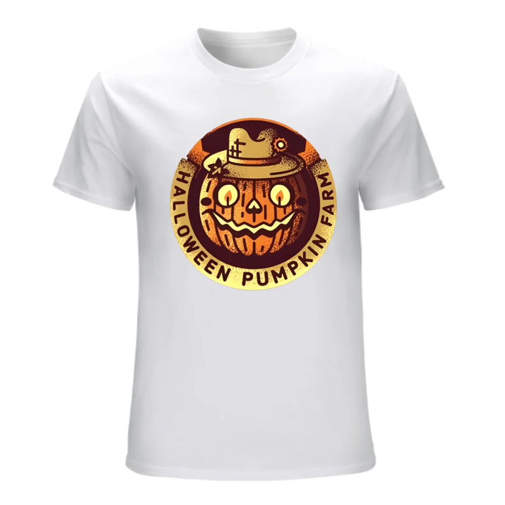 Футболка с коротким рукавом изображением тыквы пирога Хэллоуина Парм-ваша мода