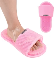 shower foot scrubbersoft silicone bristles with non slip suction cups cleanssmoothsexfoliates massages 1pcs