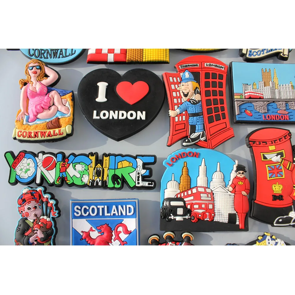 Мягкая клейкая наклейка на холодильник в Лондоне Шотландии Великобритании