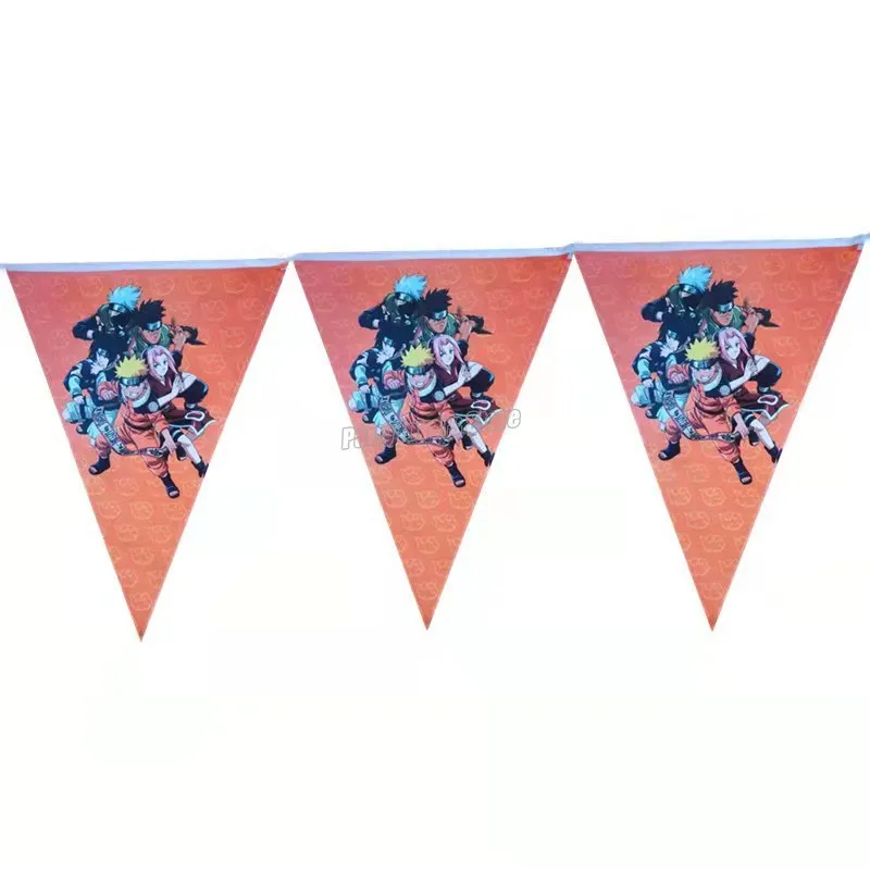 Украшение на день рождения Наруто настенная скатерть с изображением флага | Дом и