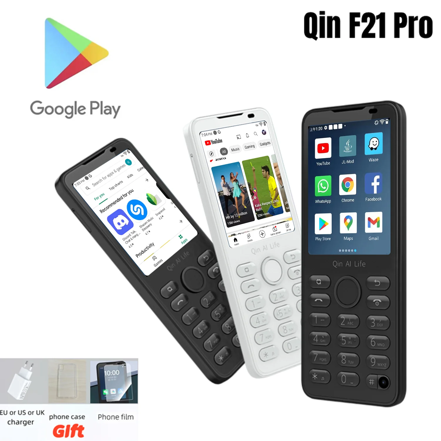 Google Disponibile Versione Globale Duoqin F21 Pro Android 11 Mini Smart Touchscreen 4G Cellulare Spedizione Gratuita