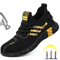 new male indestructible shoes work sneakers safety shoes men puncture proof work boots men steel toe shoes male safety boots