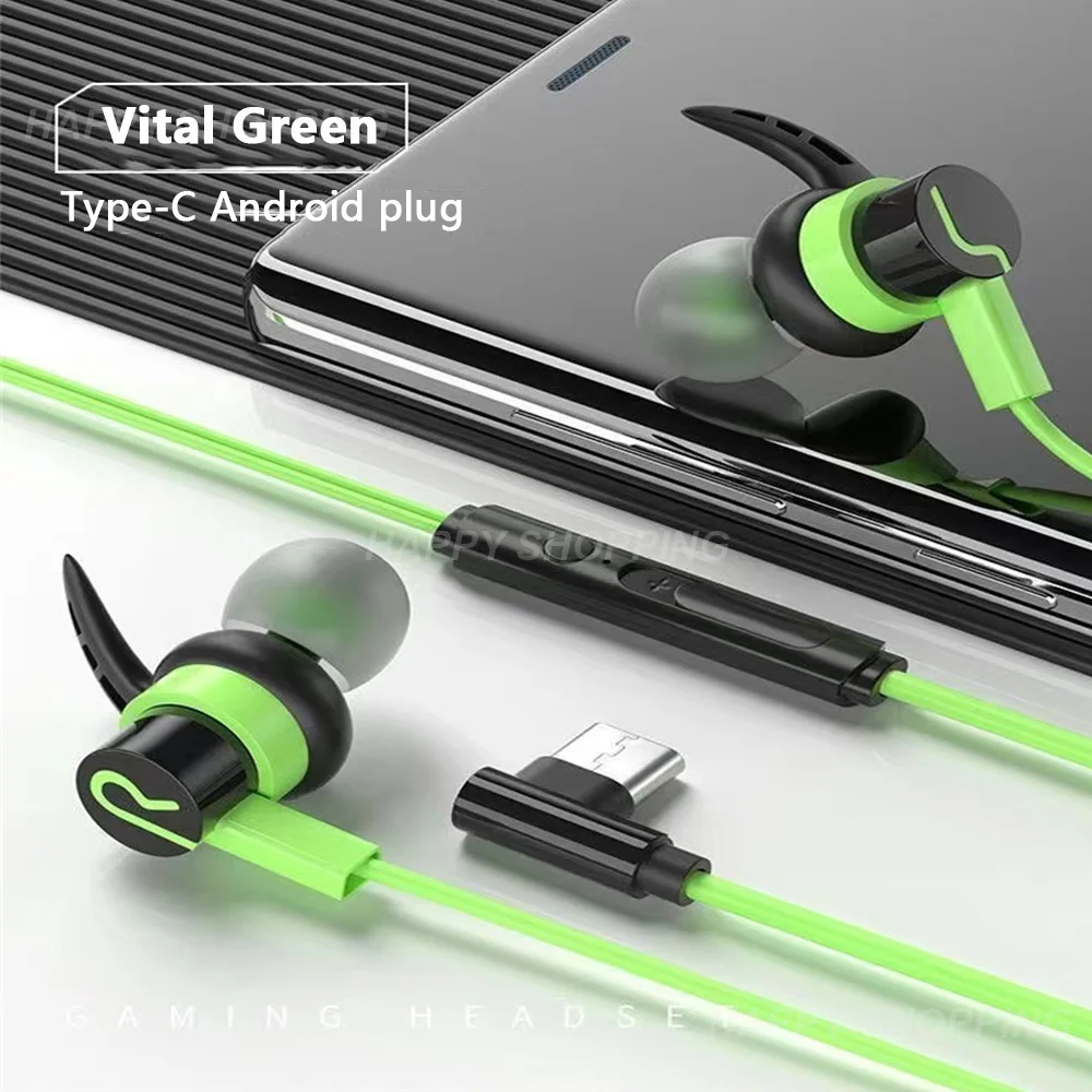 

Game In-ear Headset 3.5mm Hifi Corrosion Resistant Type-c Flat Music Headphones Suitable For Huawei Xiaomi With Microphone 1.2m