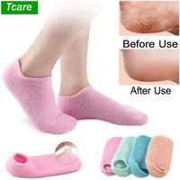 tcare ultra soft moisturizing spa gel heel sock exfoliating and preventing dryness foot skin rejuvenation foot care elastic sock