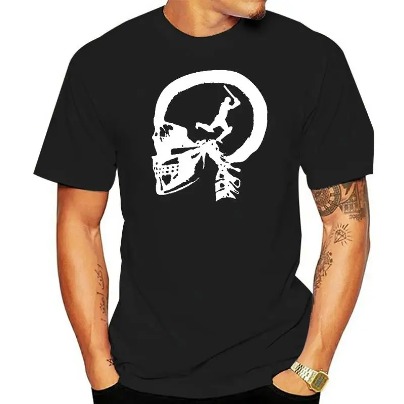 

Cricket On The Brain Skull T-shirt Husband Casual Short Sleeve Cotton Eat Sleep Cricket Joke T Shirts Men