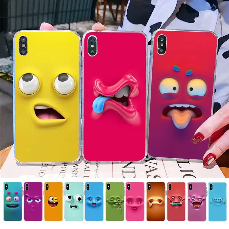 

Babaite Funny Face Phone Case for iPhone 11 12 13 mini pro XS MAX 8 7 6 6S Plus X 5S SE 2020 XR case