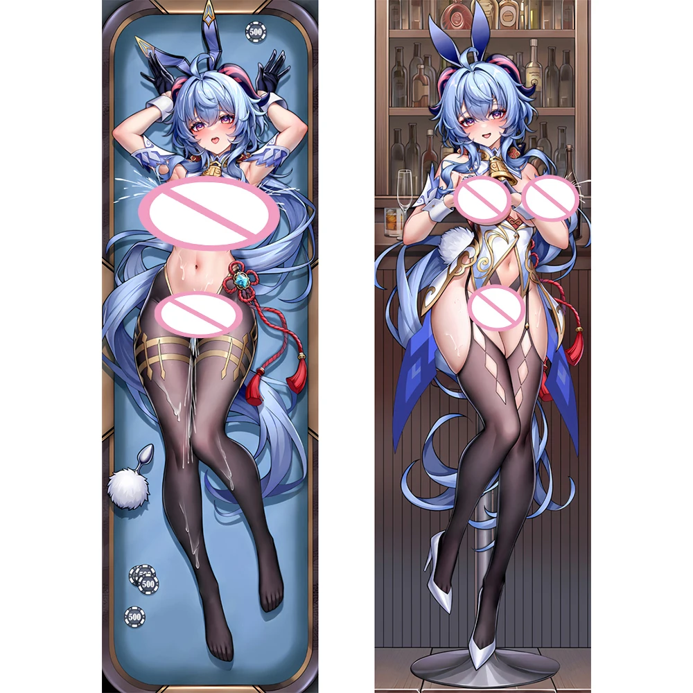 Аниме Подушка Genshin Impact Ganyu Dakimakura Чехол Waifu Body двухсторонняя персиковая кожа