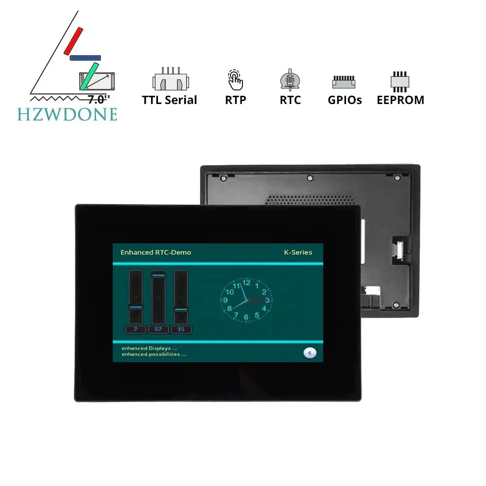 NX8048K070_011C/NX8048K070_011R – 7.0” Nextion Enhanced Series HMI Touch Display with Enclosure |