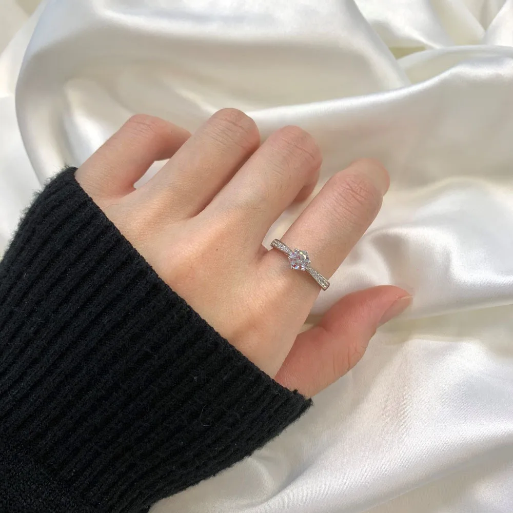 Glowshe Стерлингового Серебра 925 пробы 5А Циркон Свадебный Банкет Роскошные Изящные