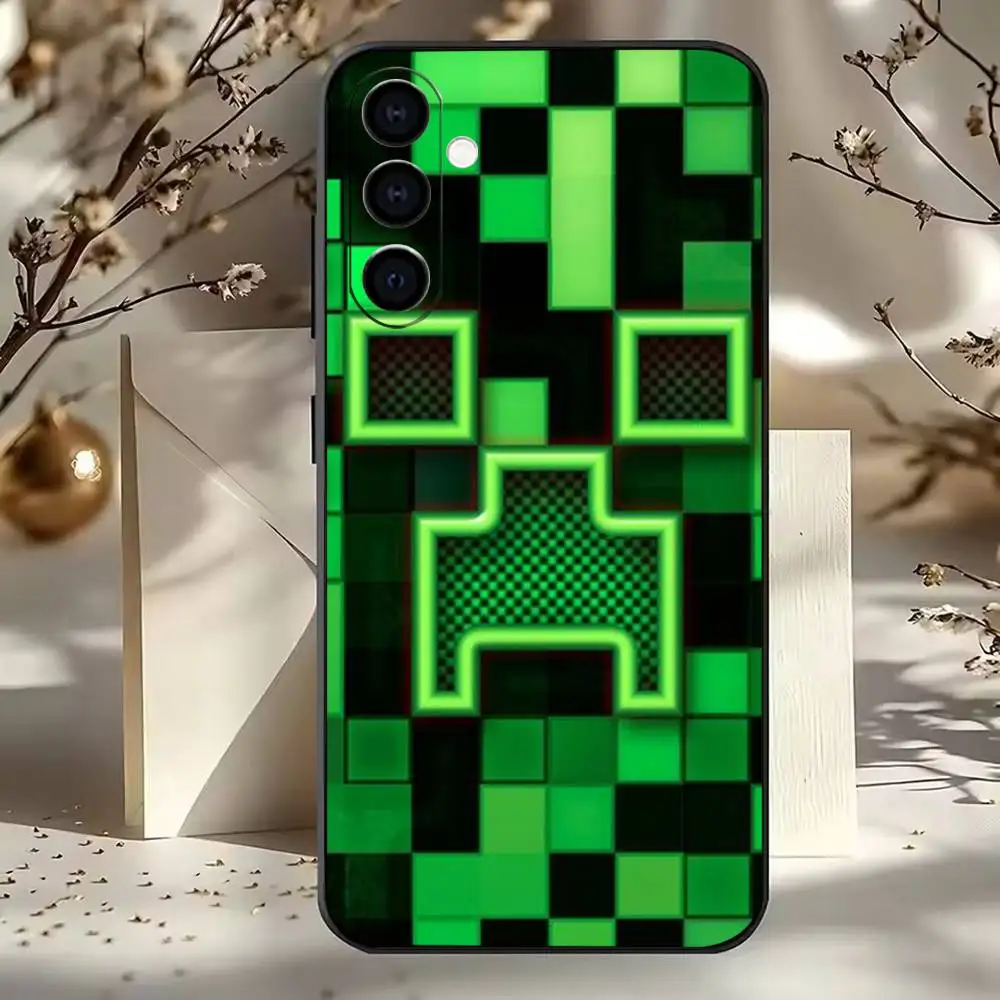 Фото Чехол для телефона Y-Green P-Pixel M-Monster C-Creeper для Samsung Galaxy A20, A21s, A22, A31, A32, A52, A53, A72, 73, A80, мягкий черный чехол №5