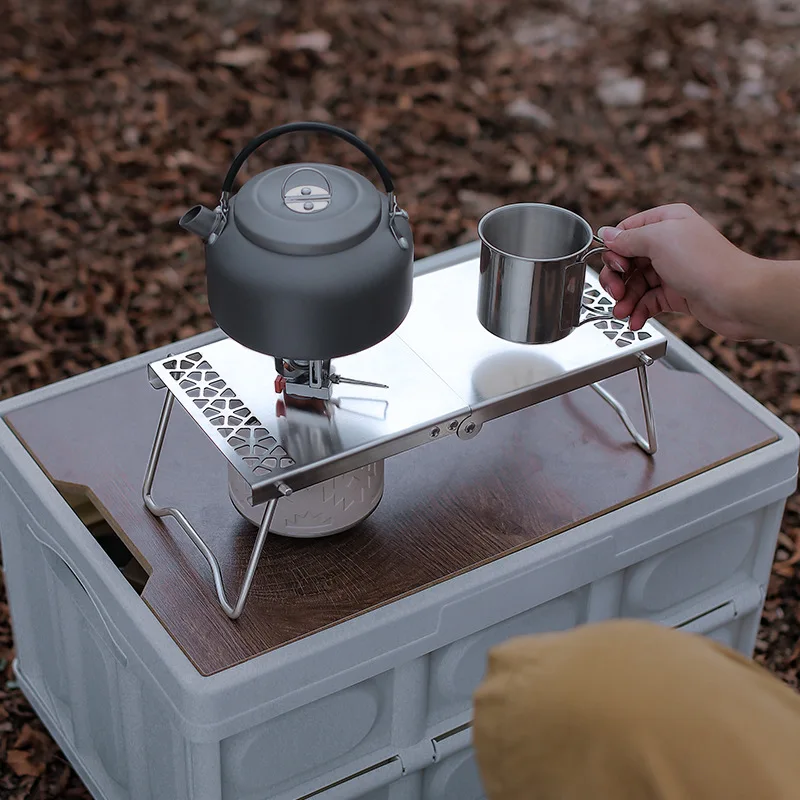 

Outdoor Folding Table Camping Accessories Stainless Steel Portable Mini Tea Table Multi-Purpose Splicing Barbecue Table