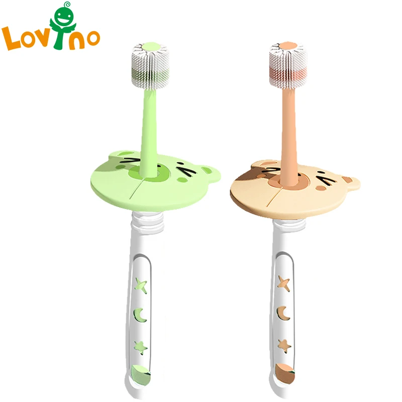 

Baby 360-degree Free Rotation Training Toothbrush Children Safety Soft-bristled Toothbrush Kids Oral Hygiene Care Teeth Brushes