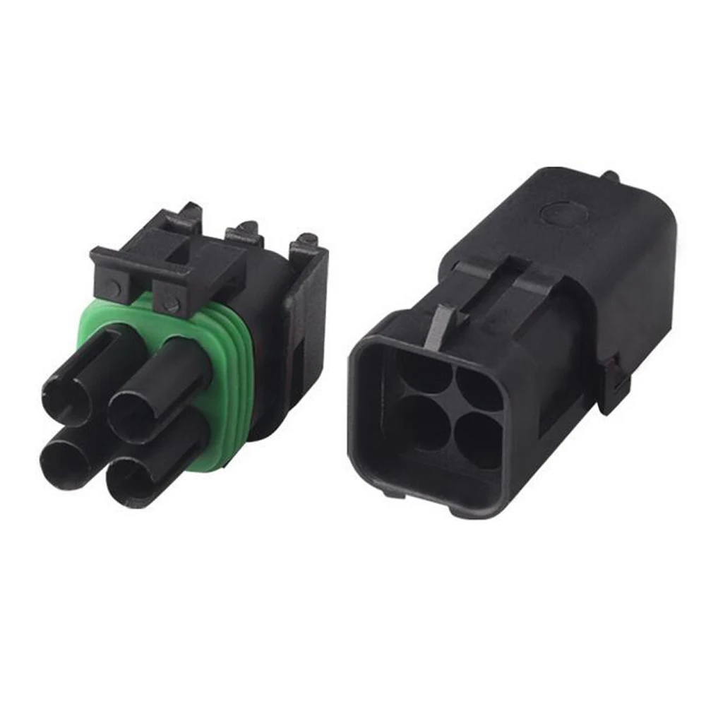 

100 набор 12015024 12015798 автомобильный мотоциклетный кабель 4 штырька водонепроницаемый автомобильный разъем Гнездовой штекер включает уплотнение клеммы