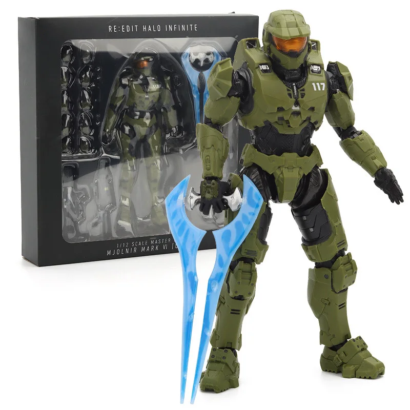 Halo Jefe Maestro John117 Casco Action Figure Play Art Kai Figure Collection Toy