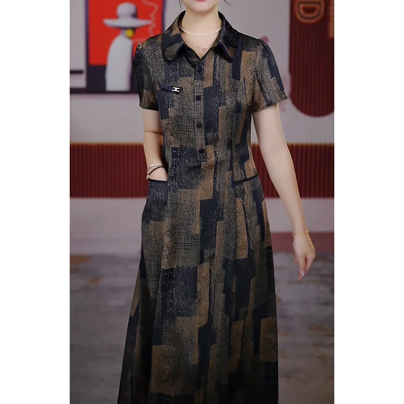 Детское летнее платье с коротким рукавом AYSAN элегантное модное средней длины