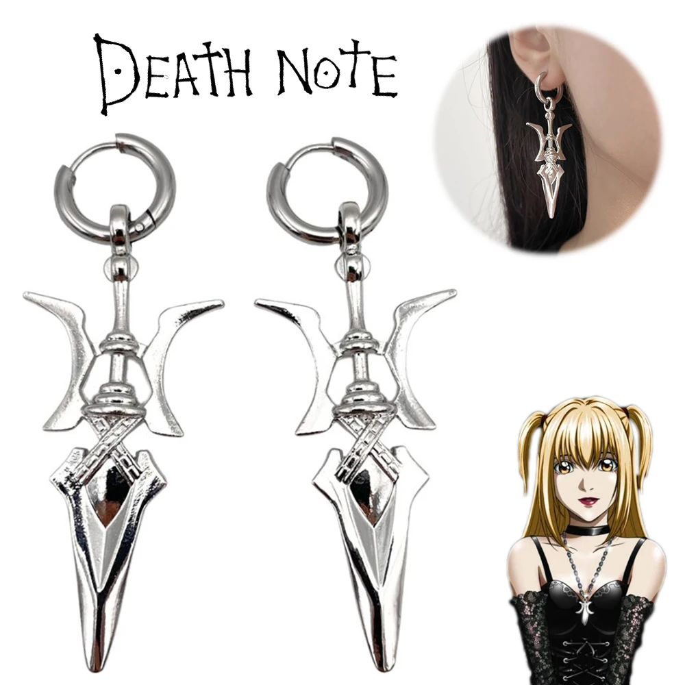 

Anime Death Note Misa Amane Cosplay Earrings Women Girls Pendant Eardrop Halloween Party Ear Studs Jewelry Accessories Gifts