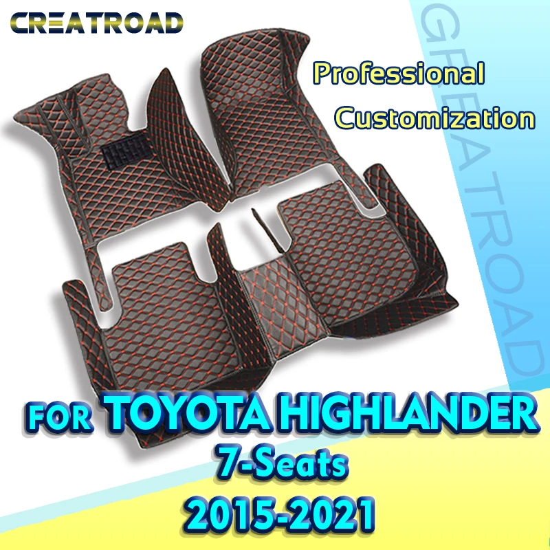 

Автомобильные коврики для Toyota Highlander Seven сиденья 2015 2016 2017 2018 2019 2020 2021 под заказ автомобильные накладки на ножки аксессуары для интерьера