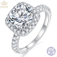 wuiha real 925 sterling silver round 1ct2ct3ct vvs1 gra moissanite pass test diamond wedding ring for women gift drop shipping