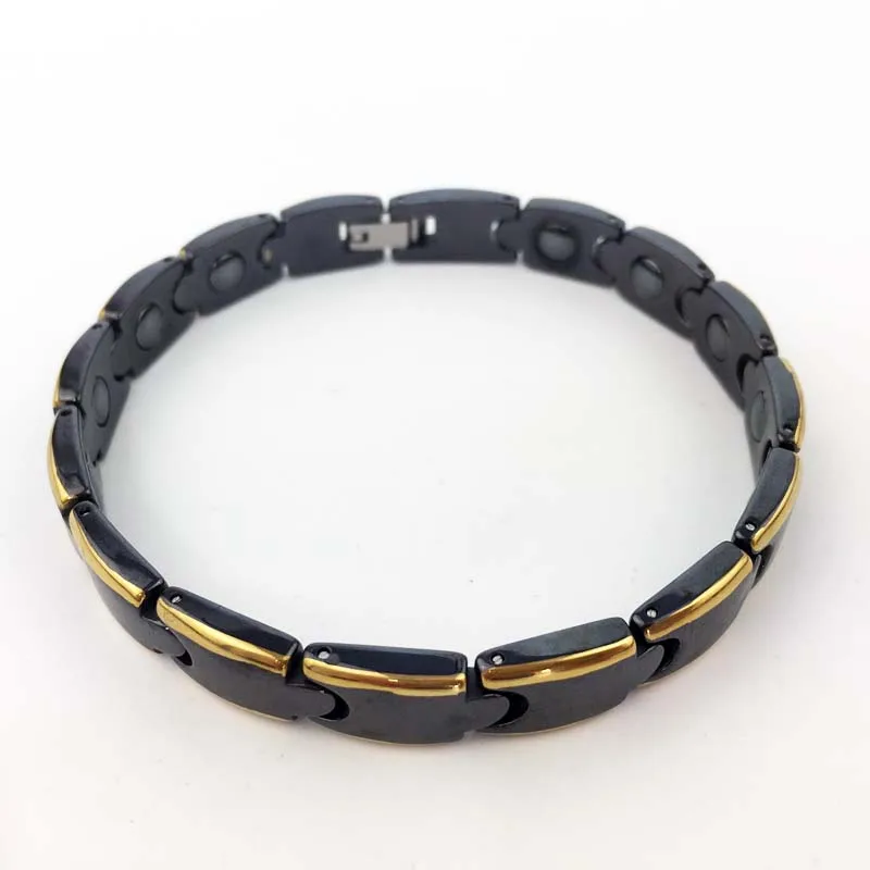 

Черный классический керамический браслет для магнитной терапии для мужчин и женщин для облегчения боли при артрите модные ювелирные брасл...