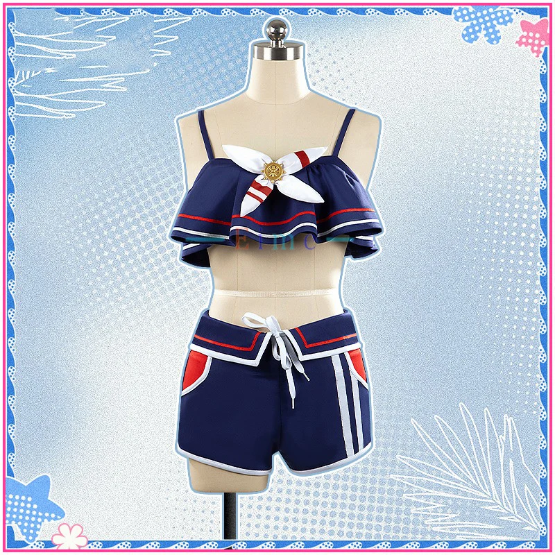 Фото Игра Pretty Derby Cheval Grand Косплей Костюм Женский Милый Купальник Топ Брюки Пальто Хэллоуин Вечеринка Купальники Костюм На Заказ №3