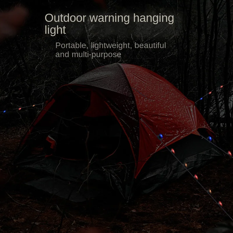 Outdoor LED frog light camping warning light tent rope light wind rope anti trip hanging light camping signal light tail light