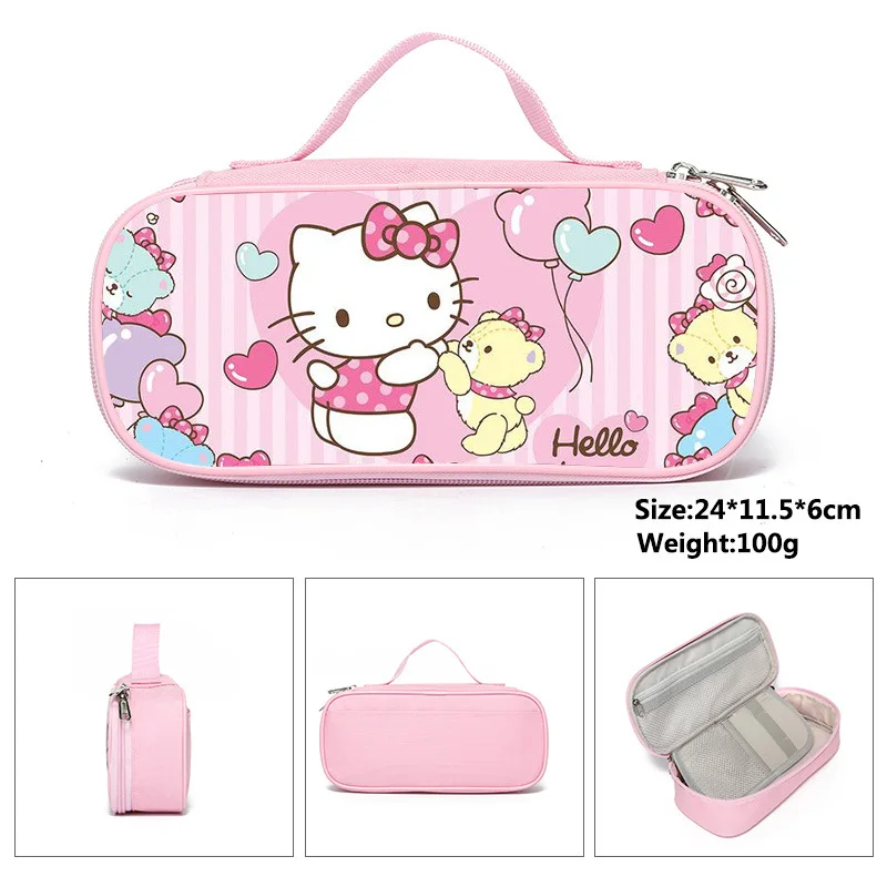 2022 чехол для карандаша Hello kitty школьная черная ручка с мультяшным рисунком
