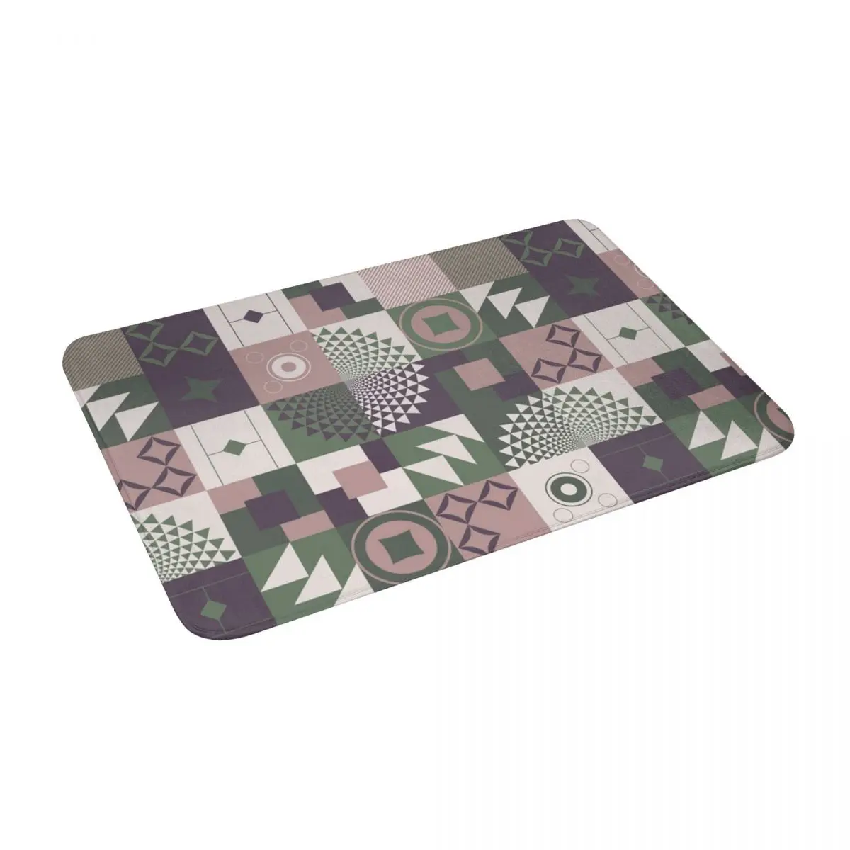 

Neo Geo Pattern Fun Shapes Pattern Bath Door Floor Mat Bohemian Anti-slip Rug Carpet Entrance Living Room Home Kitchen Washable