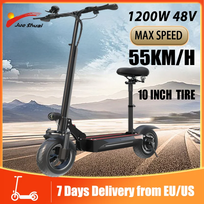 

Electric Scooter X500 E Scooter 1200W Single Motor 48V Scooter Electric 55KM/H E Scooters 60KM Scooter with Seat Waterproof