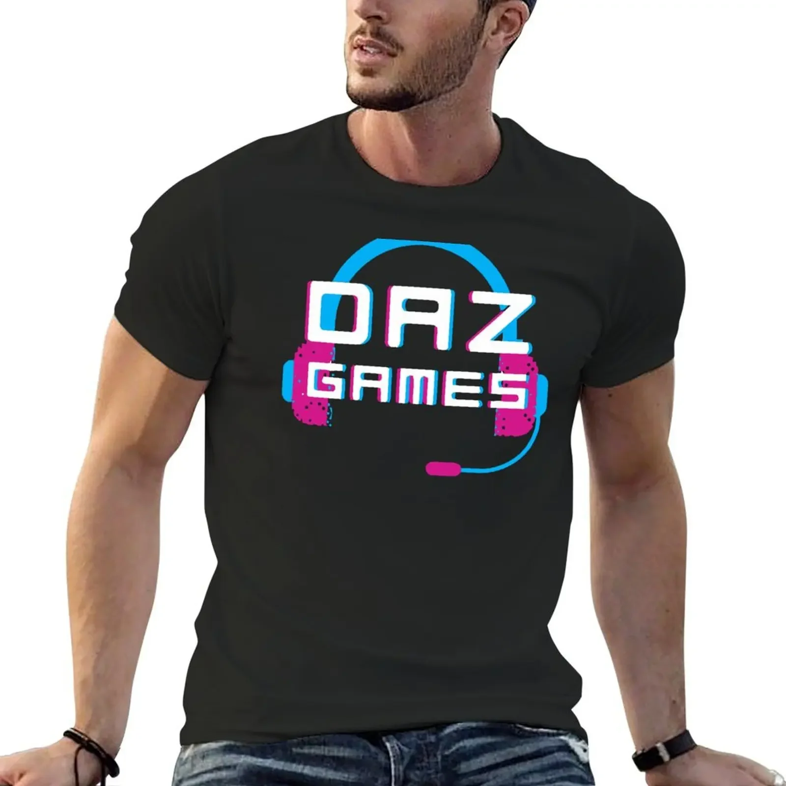 Футболка с наушниками Daz Games корейские модные хлопковые футболки рисунком