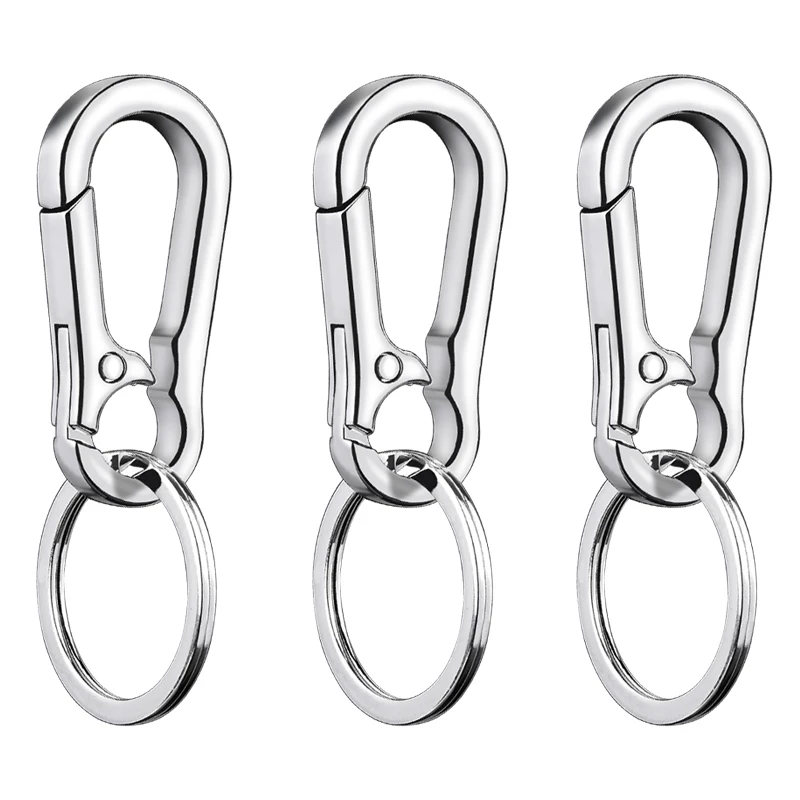 

3pcs Keychain Buckle Anti-lost Waist Belt Clip Keyring Buckles Carabiner Climbing Sports Tools Keychains for Outdoor