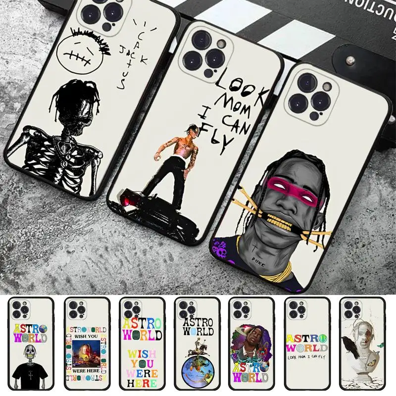 

Jackboys Travis Scott Phone Case For iPhone 14 11 12 13 Mini Pro XS Max Cover 6 7 8 Plus X XR SE 2020 Funda Shell