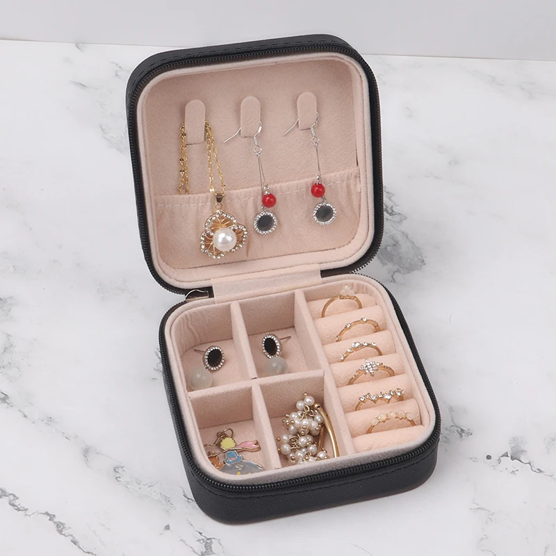 TONVIC Earrings Necklace Ring Jewelry Organizer Display Travel Jewelry Case Boxes Portable Locket