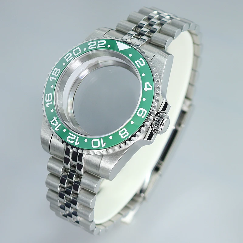 Фото Корпус GMT, корпус из нержавеющей стали 40 мм, сапфировое стекло для Submariner NH35 NH36 NH34 NH70 Miyota 8215 Eta 2824, юбилейный ремешок №5