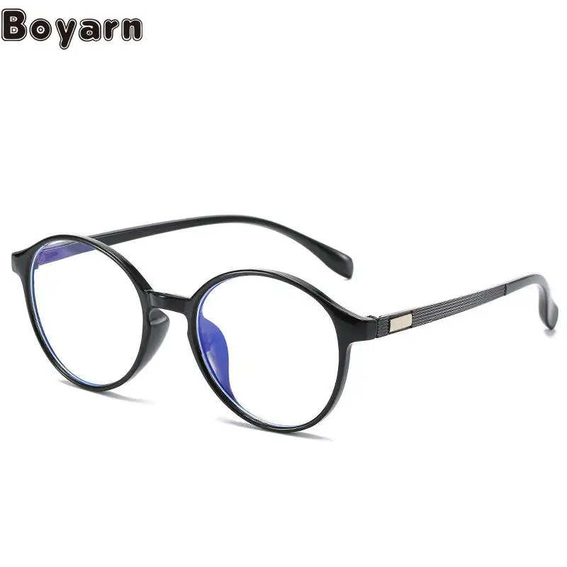 

Boyarn Quick Sale Hot Retro Flat Lens Men's And Women's Anti Blue Light Glasses Computer Eye Protection Frame Glasses Eyewear