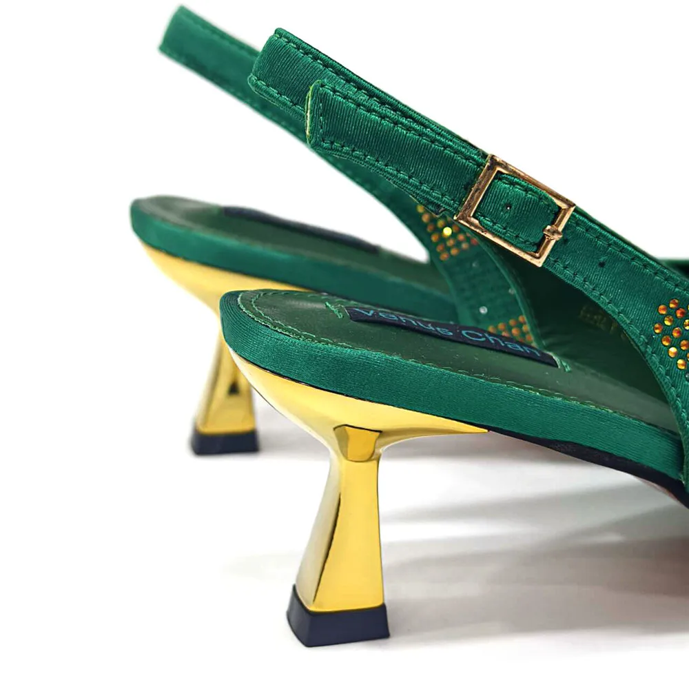 Заостренный верх стандартный зеленый цвет атмосферный Роскошный рисунок со