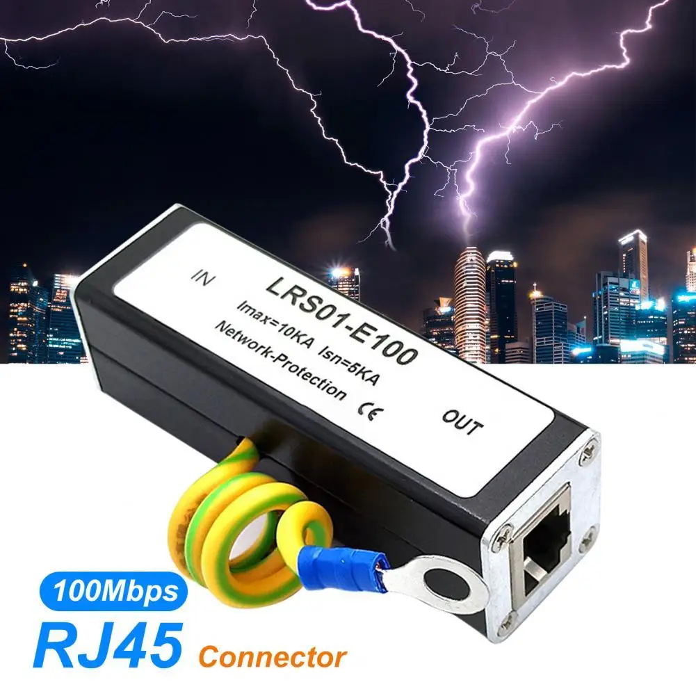 

Surge Arrester Anti-interference Quick Response Compact Network RJ45 Safe Surge Protective Device for Monitoring Equipment