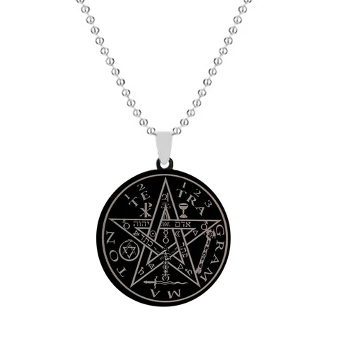 Женское Ожерелье из нержавеющей стали Witchcraft в готическом стиле с пентаграммой