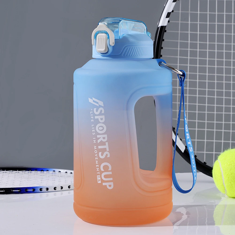

2300ml Water Bottle Large Capacity Free Motivational With Time Marker Fitness Workout Plastic Cups Outdoor Gym Drinking
