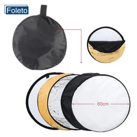 foleto round shape folding light diffuser studio strobe head monolight outdoor photo disc diffuers24 60cm 80cm reflector 5 in 1