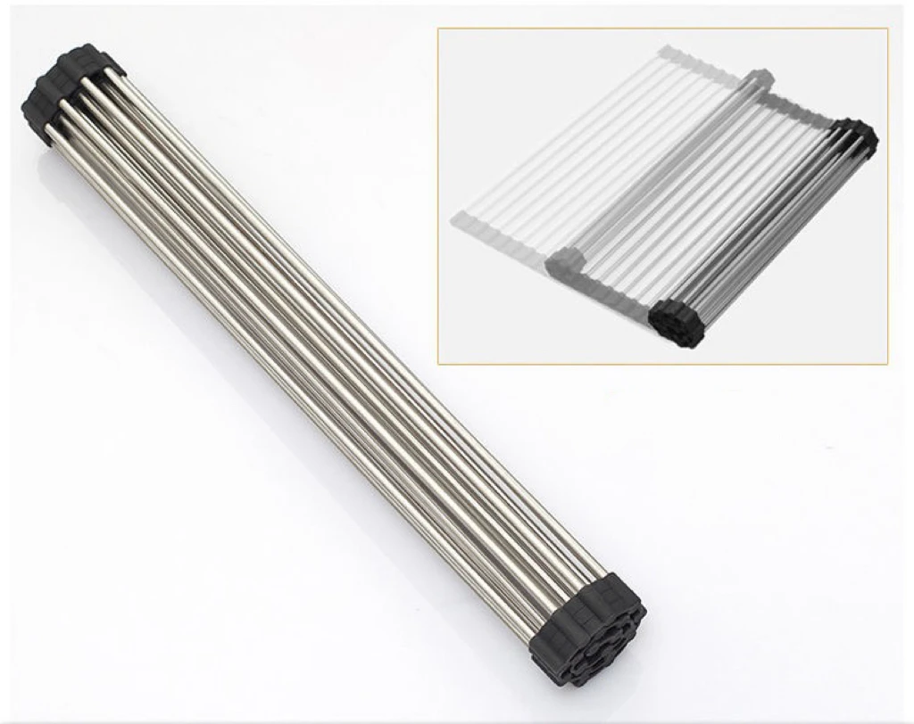 Сушилка для посуды над раковиной свернутая сушилка кухонная полка складная из