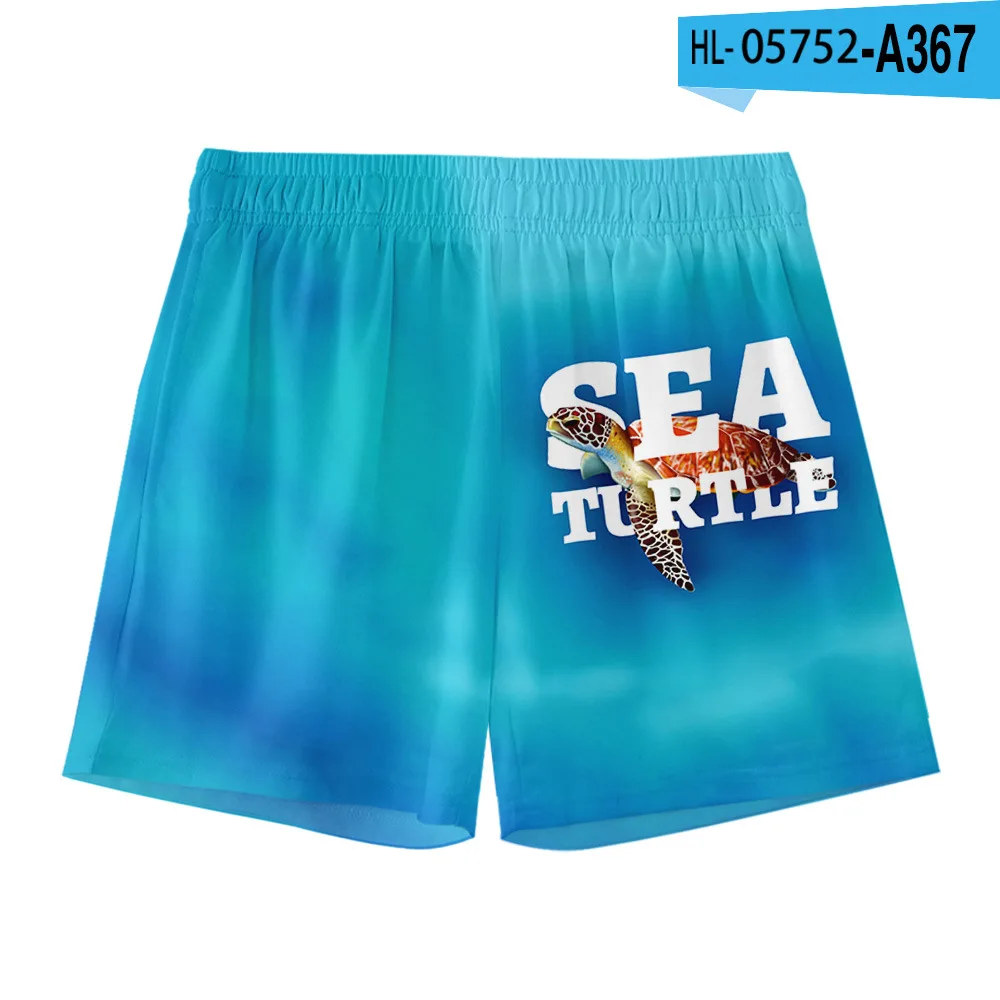 

Men's Beach Shorts Summer Swimming Swimsuit Sea Turtle 3D Swimwear Quick Dry Breathable Beach Surf Short Trunks Clothing Pants