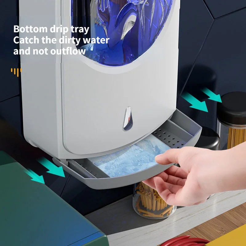 smart tableware dryer sterilizer holder case uvc sanitizer knife chopstick fork storage kitchen appliance tableware sterilizer free global shipping