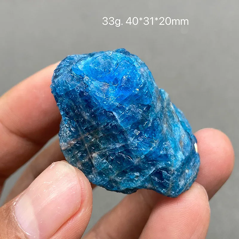 

Необработанный синий апатит, ожерелье из камня TEGSTGKW